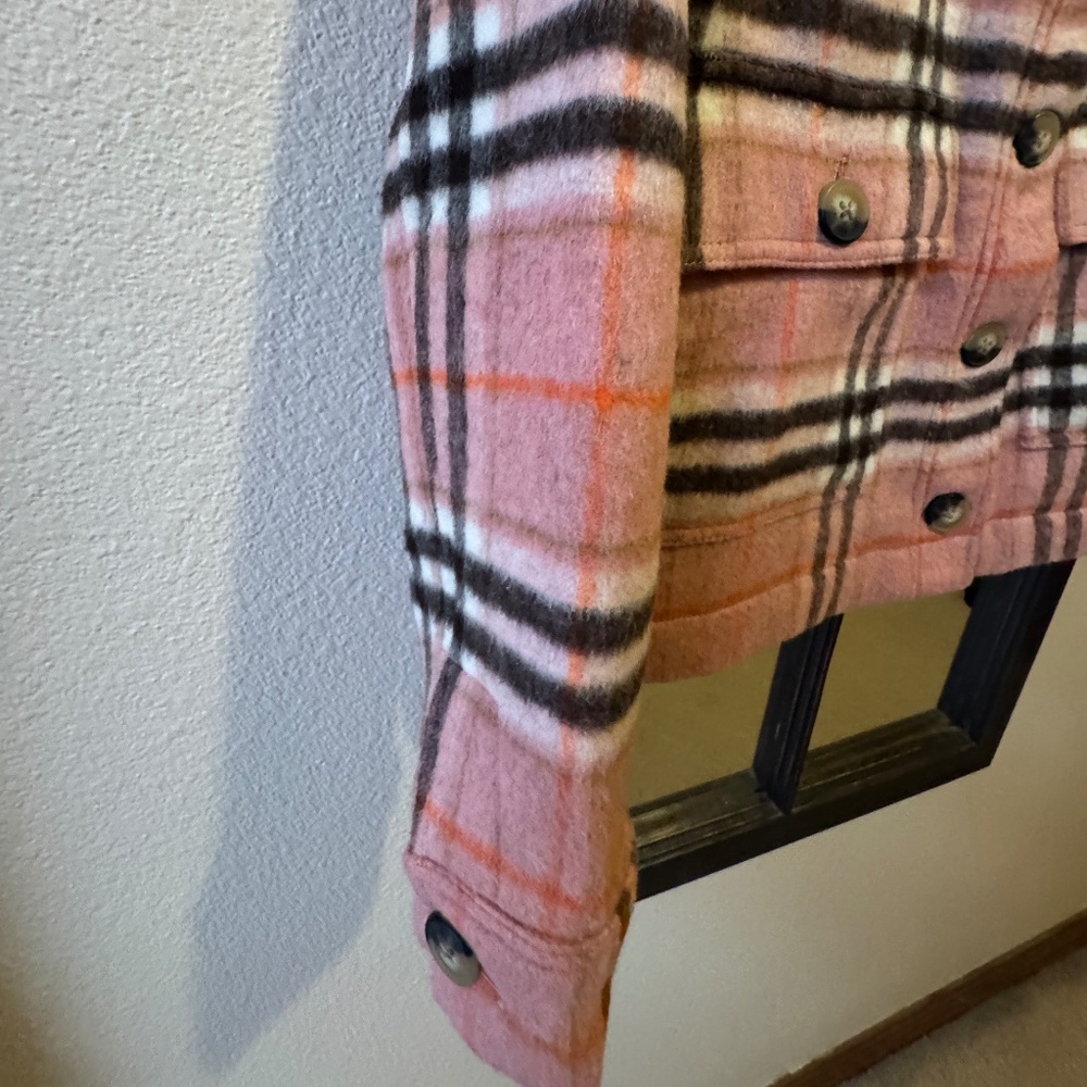 Sundance Burberry Style Pink Plaid Jacket-NWT - Picture 6 of 8